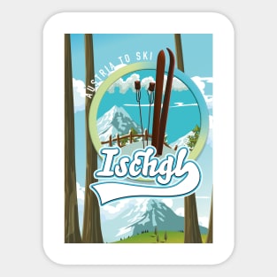 Ischgl Austrian ski poster Sticker